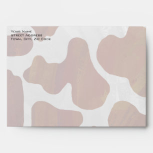 Cow Brown and White Monogram Envelope