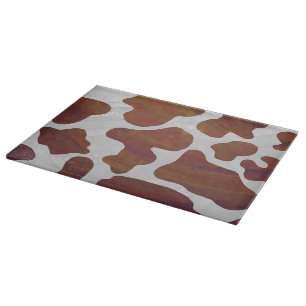 Cow Brown and White Print Cutting Board