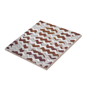 Cow Brown and White Print Tile