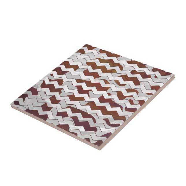 Cow Brown and White Print Tile (Side)