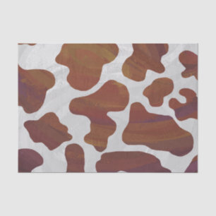 Cow Brown and White Print Tissue Paper