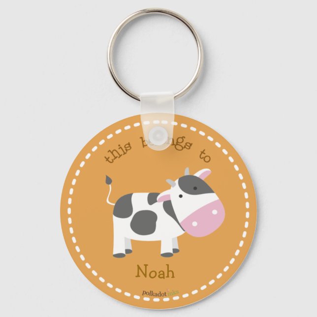 Cow Brown Keychain (Front)