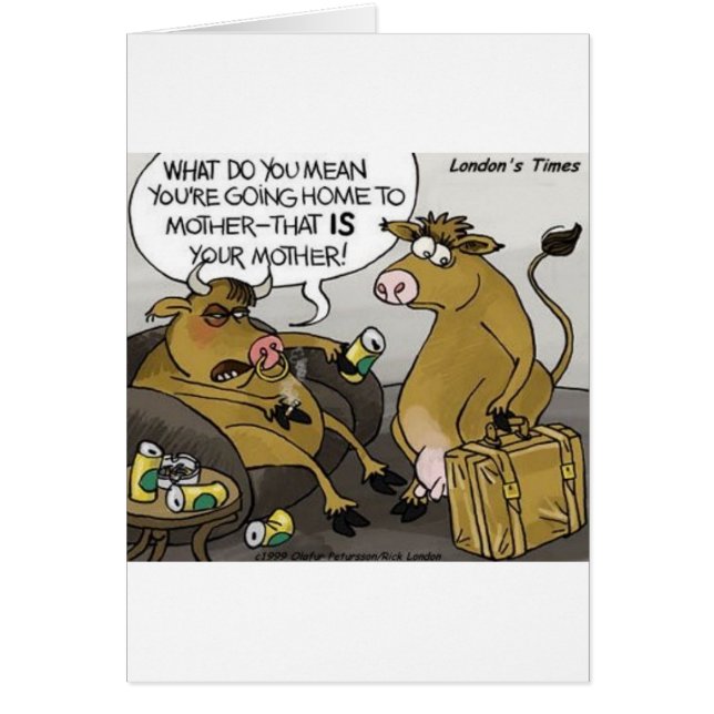 Cow Bull Divorce Funny Cartoon Gifts & Tees (Front)
