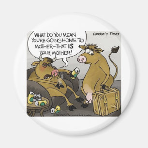Cow Bull Divorce Funny Cartoon Gifts & Tees Magnet