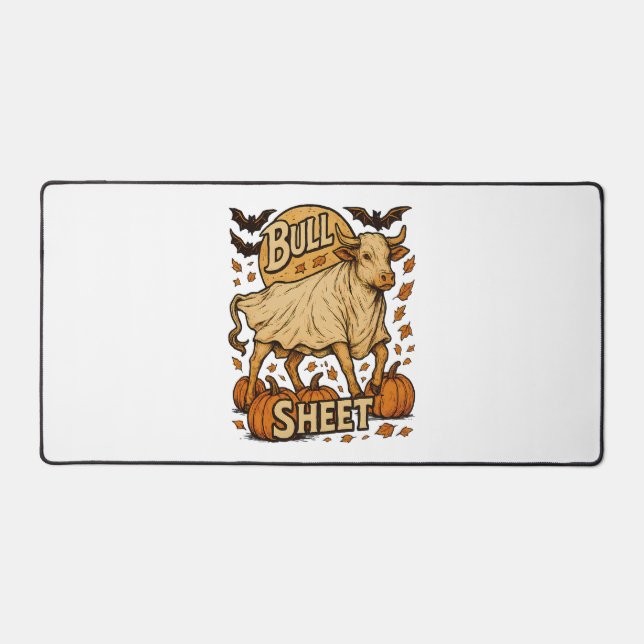 Cow Bull Sheet Halloween Desk Mat (Front)