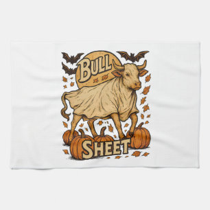 Cow Bull Sheet Halloween Tea Towel