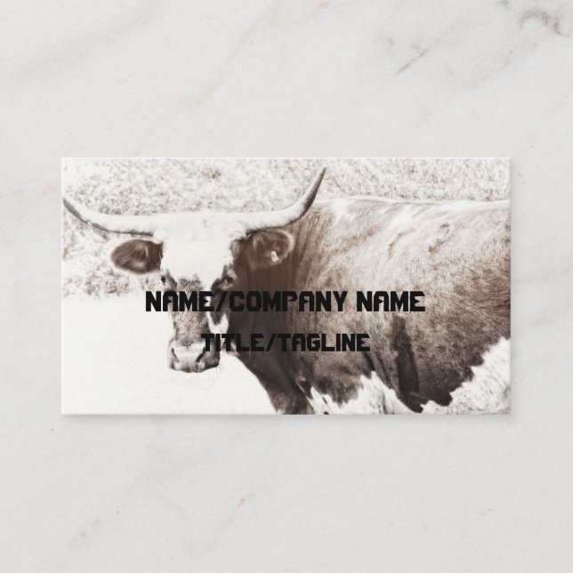 cow business card custom double sided (Front)