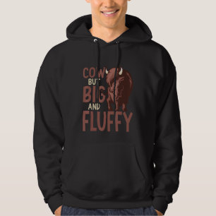 Cow But Big And Fluffy Buffalo Bison Hoodie