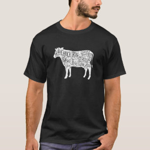 Cow Butcher Tees Beef Cuts Diagram