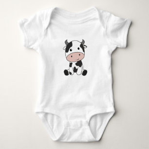 Cow Calf Baby Cows Cow Patches Cute Baby Bodysuit