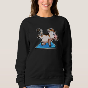 Cow Calf Yoga Poses Sport Gymnastics Ohm Heartbeat Sweatshirt