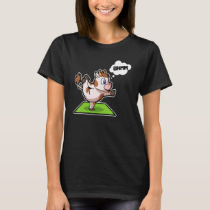 Cow Calf Yoga Poses Sport Gymnastics Ohm Heartbeat T-Shirt