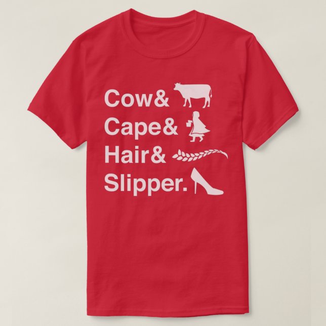 Cow Cape Hair & Slipper High School Theatre  Music T-Shirt (Design Front)