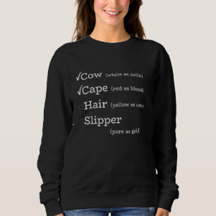 Cow Cape Hair Slipper Musical Theatre Tee