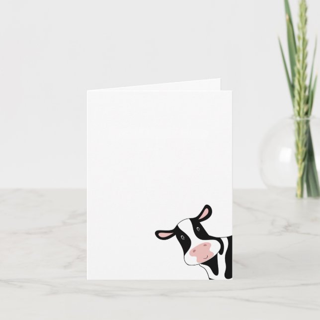 Cow card, custom card,  card (Front)