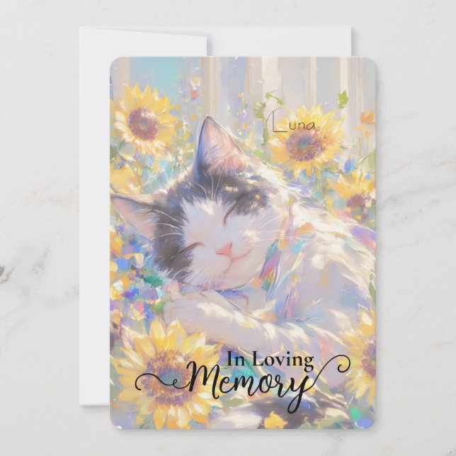 Cow cat sympathy card (Front)