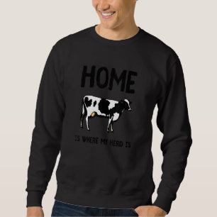 Cow Cattle Farmer Cow Dairy Farm Womens Cow Sweatshirt