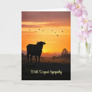 Cow Cattle Steer Sympathy Loss for Rancher Breeder Card