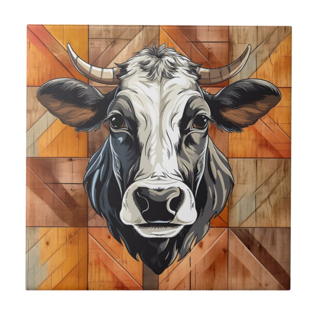 Cow Ceramic Tile (Front)