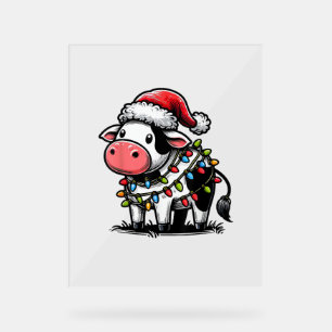 Cow Christmas Costume For Kids Acrylic Sign
