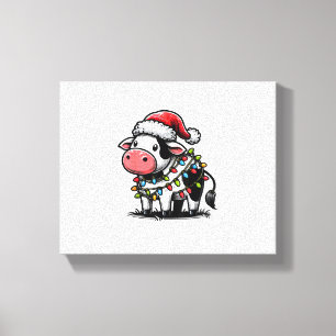 Cow Christmas Costume For Kids Canvas Print