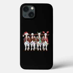 Cow Christmas Cow Lover Gift Holiday Farm  iPhone 13 Case