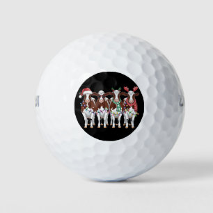 Cow Christmas Cow Lover Gift Holiday Farm Golf Balls