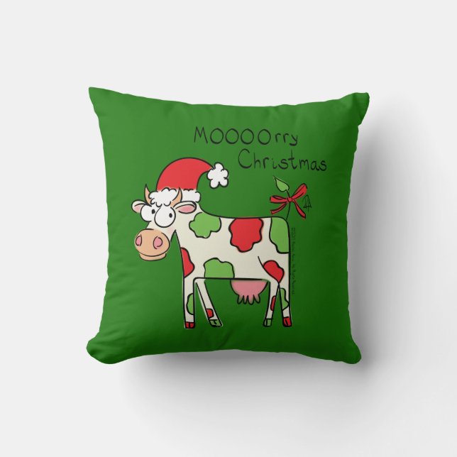 Cow Christmas Cute Kids Cushion (Front)