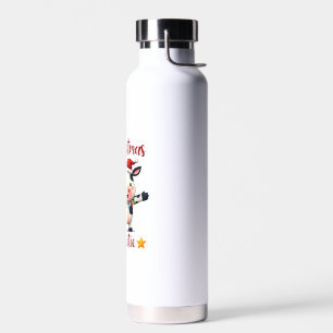 Cow Christmas Cutie Cows Christmas T-Shirt (5) Water Bottle