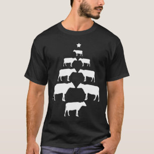 Cow Christmas Decorations Xmas Tree Kids T-Shirt