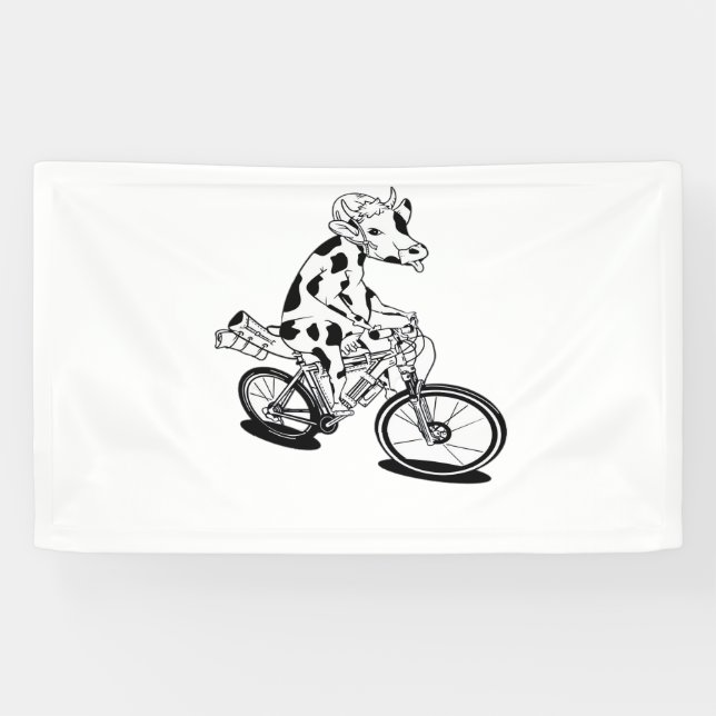 Cow Christmas Lights Ugly Christmas  Design Funny  Banner (Horizontal)