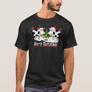 Cow Christmas Moo Y Christmas Farm Animal T-Shirt
