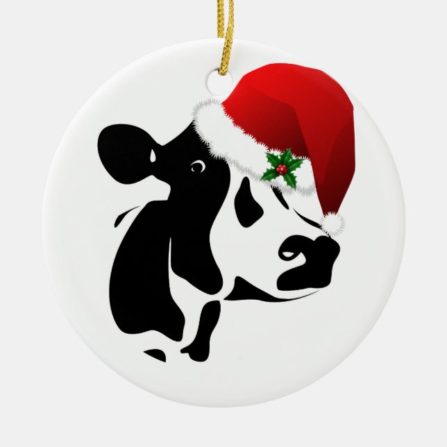 Cow Christmas Ornament (Front)