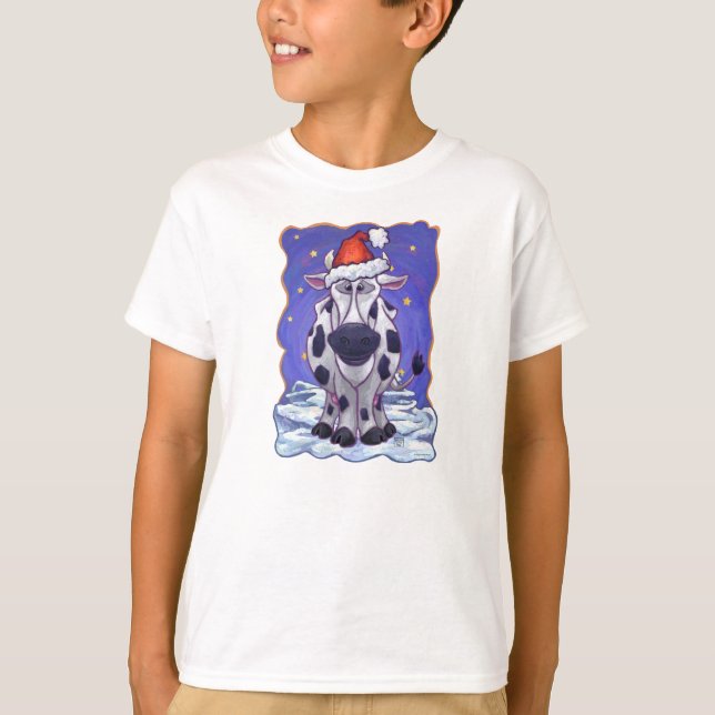 Cow Christmas T-Shirt (Front)