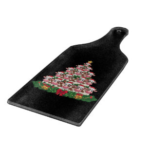 Cow Christmas Tree Funny Cow Lover Cow Xmas Cutting Board