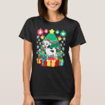 Cow Christmas Tree Lights Santa Hat Cute Cattle T-Shirt<br><div class="desc">Cow Christmas Tree Lights Santa Hat Cute Cattle</div>