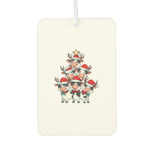 Cow Christmas Tree Xmas Girls Boys Funny Farmer Sa Car Air Freshener