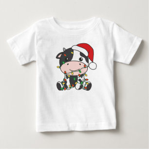 Cow Christmas Winter Animals Holiday Cows Baby T-Shirt