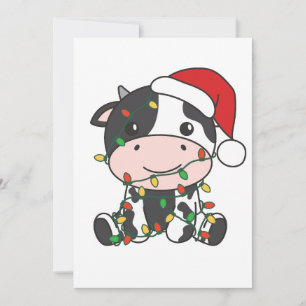 Cow Christmas Winter Animals Holiday Cows Card
