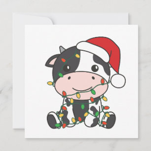 Cow Christmas Winter Animals Holiday Cows Card