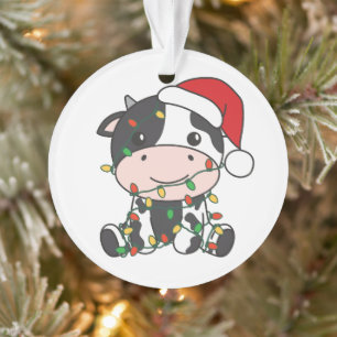Cow Christmas Winter Animals Holiday Cows Ornament