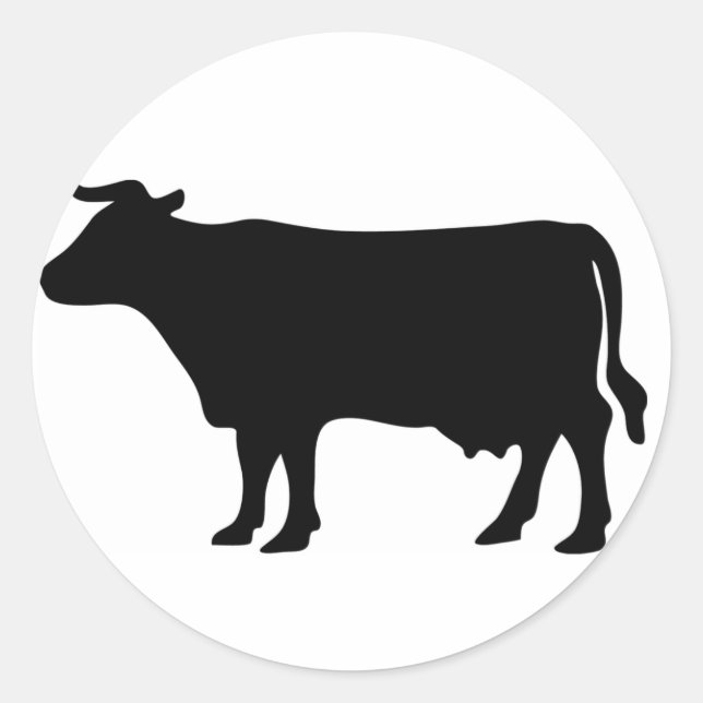 Cow Classic Round Sticker (Front)