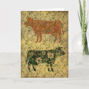 Cow Collage Birthday Card