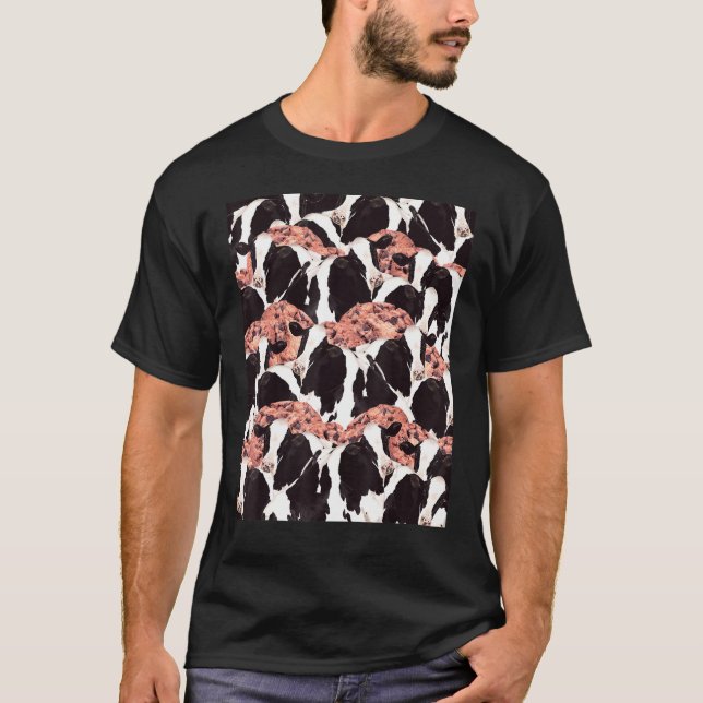 Cow Cookie Crazy Collage T-Shirt (Front)
