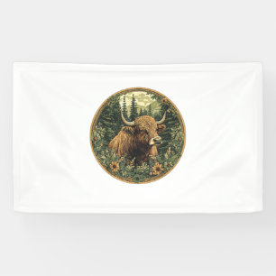 Cow Cottagecore Floral Cow Banner