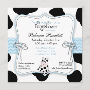 Cow Cowboy Baby Shower Invitation