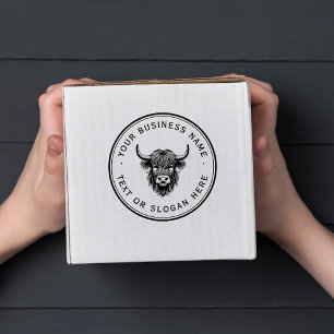 cow Custom Business Logo Large Rubber Stamp