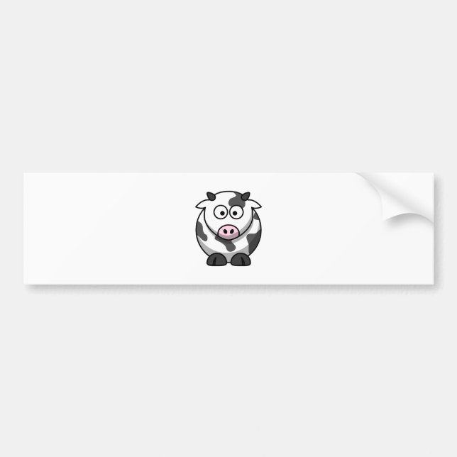 Cow Cute Bumper Sticker (Front)
