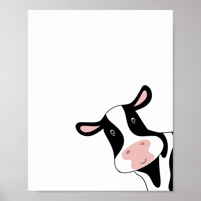 Cow, cute cow, animal poster (Front)