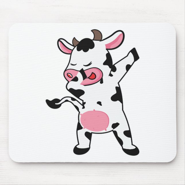 Cow Dabbing Farmer Dab Dance Mouse Pad (Front)
